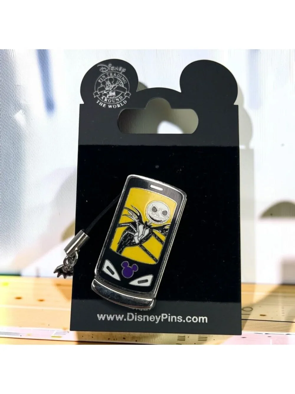 Disney Jack Skellington Cell Phone Slider NBC Collectible Pin From 2008
